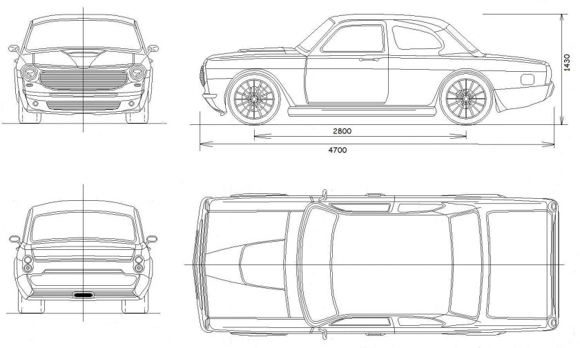 Чертеж ГАЗ 31105 Волга