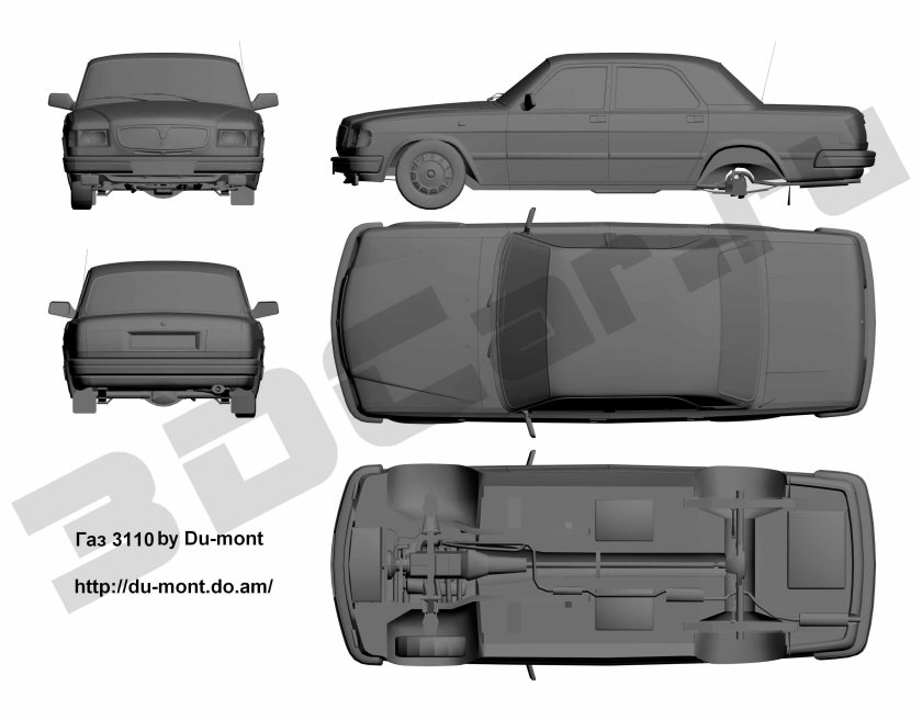 ГАЗ 31105 чертеж