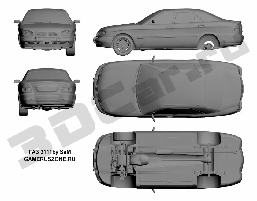 ГАЗ 3111 чертеж
