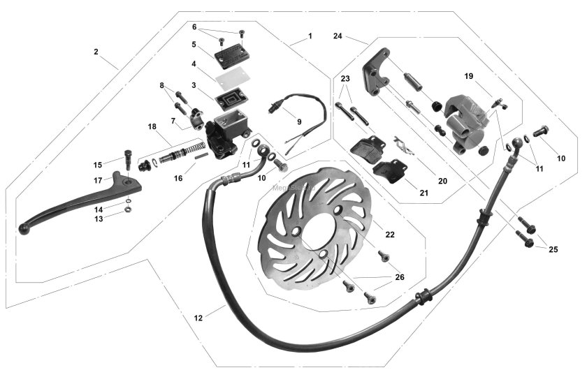 Дисковая тормозная система скутер 150 кубов
