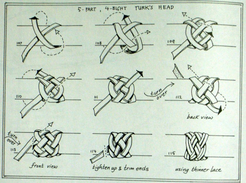 Оплетка рукояти нагайки схема