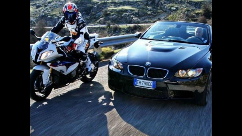 Автомобиль и мотоцикл