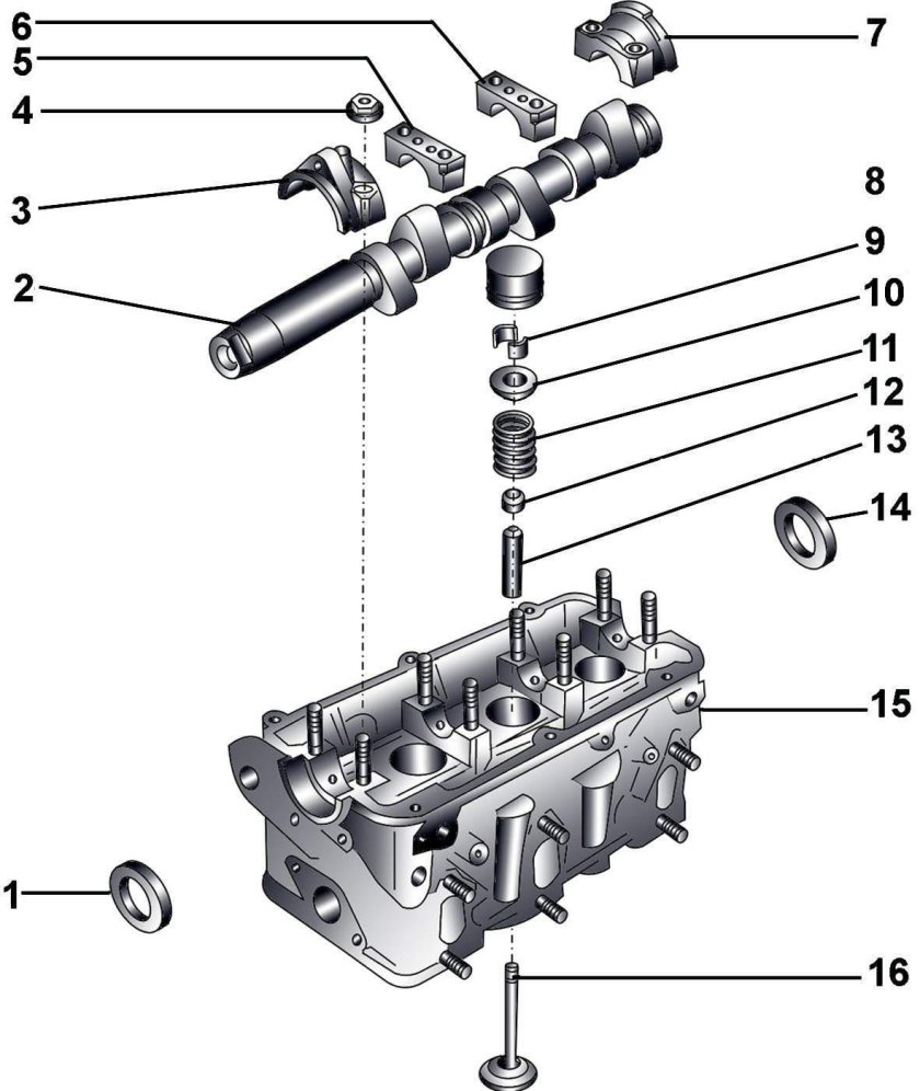 Детали головки блока цилиндров a2300