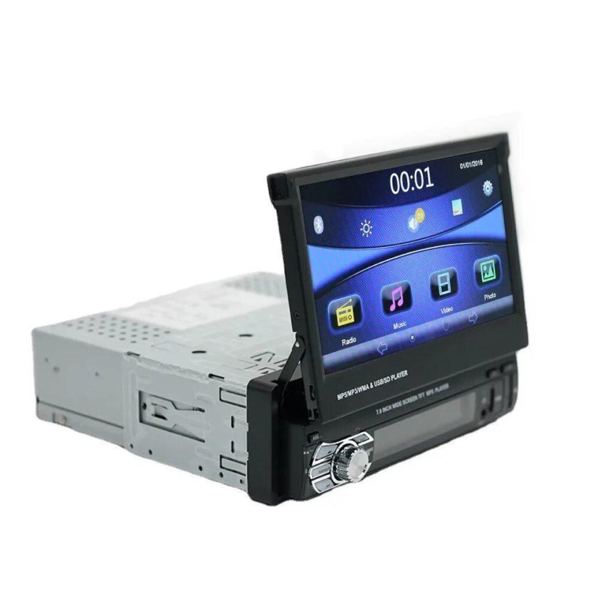 Автомагнитола Lesko 9601g с выдвижным экраном 7 дюймов