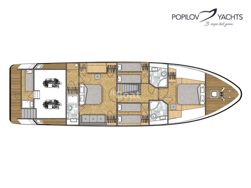 Popilov 19.99 стальная моторная яхта