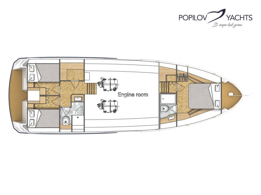 Стальная моторная яхта Popilov 14.99