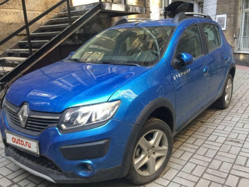 Рено Сандеро 2016 года синяя