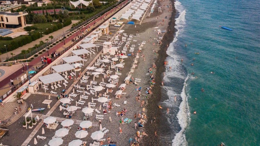 Сочи пляж Имеретинская бухта