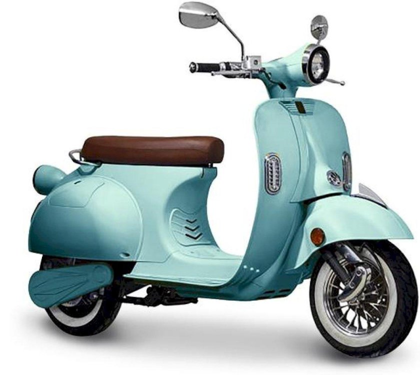 Голубой скутер ретро