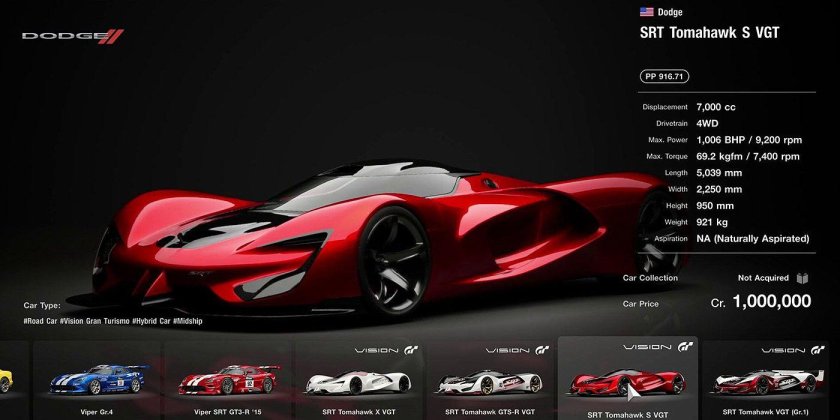 Dodge srt Tomahawk x VGT