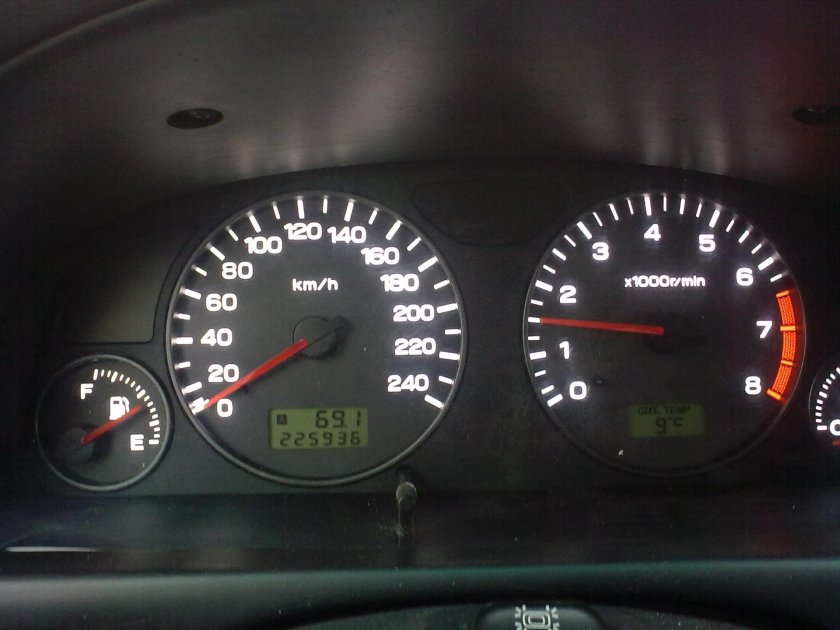 Subaru Forester 2006 лампы приборной панели