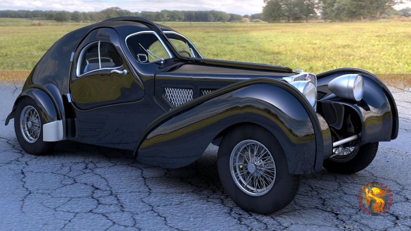 Старый Бугатти Атлантик