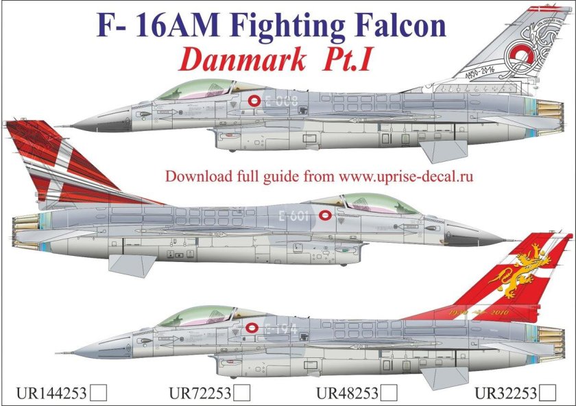 Декаль f-16 1/72