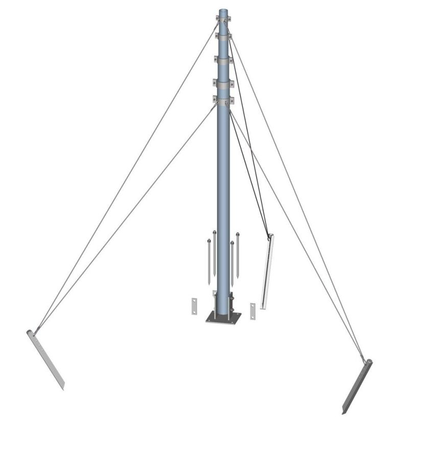 Телескопическая мачта связи 30 метров ТП