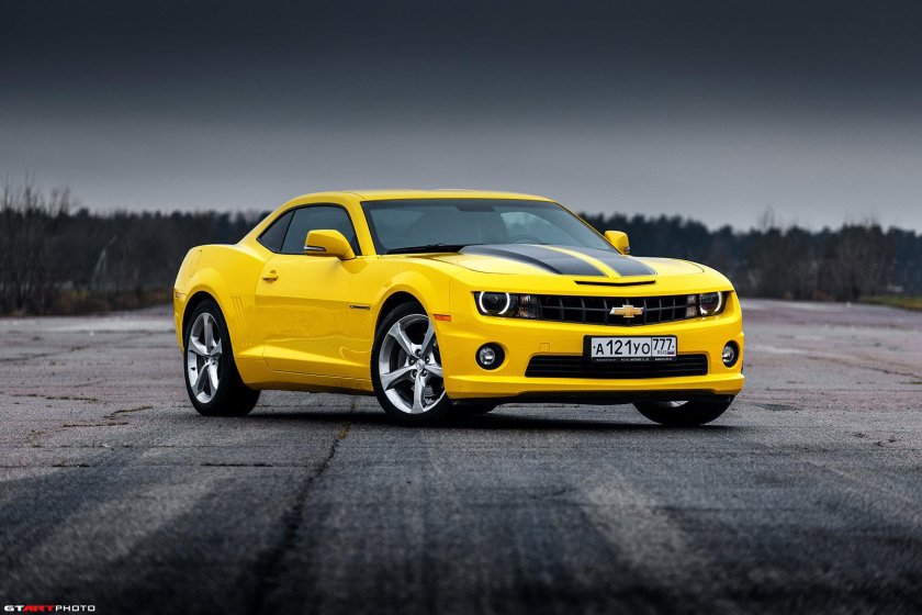 Шевроле Камаро желтая