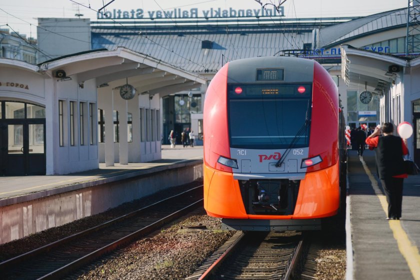 Поезд Ласточка Финляндский вокзал