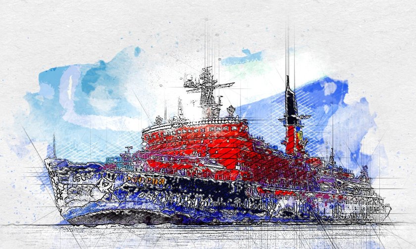 Ледокол Ямал вектор