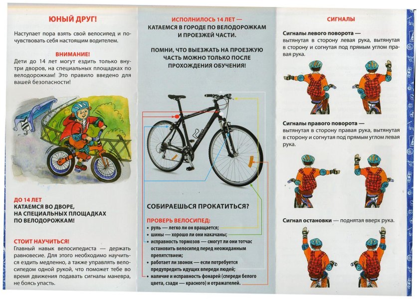 Правила езды на велосипеде для детей от 7 до 14