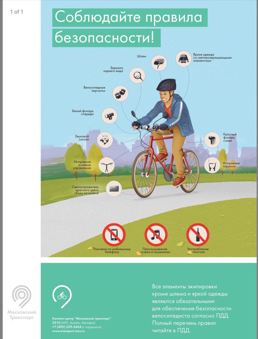 ПДД для велосипедистов