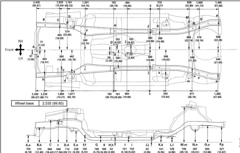 Тойота Марк 2 чертежи кузова