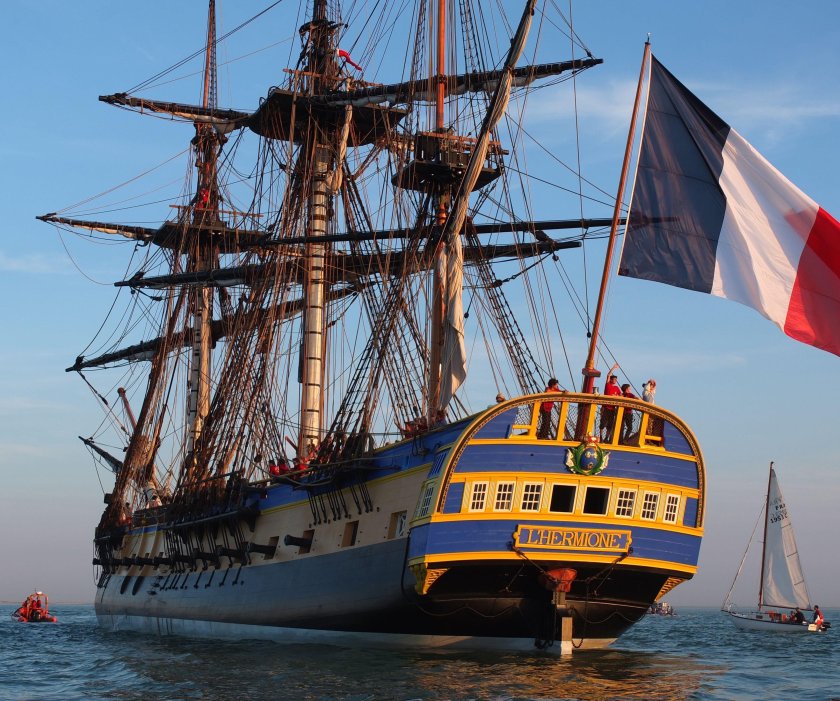 Французский парусный Фрегат Hermione