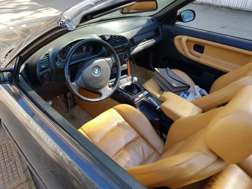 БМВ е36 кабриолет салон