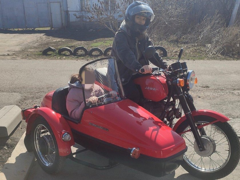 Jawa 638 с коляской