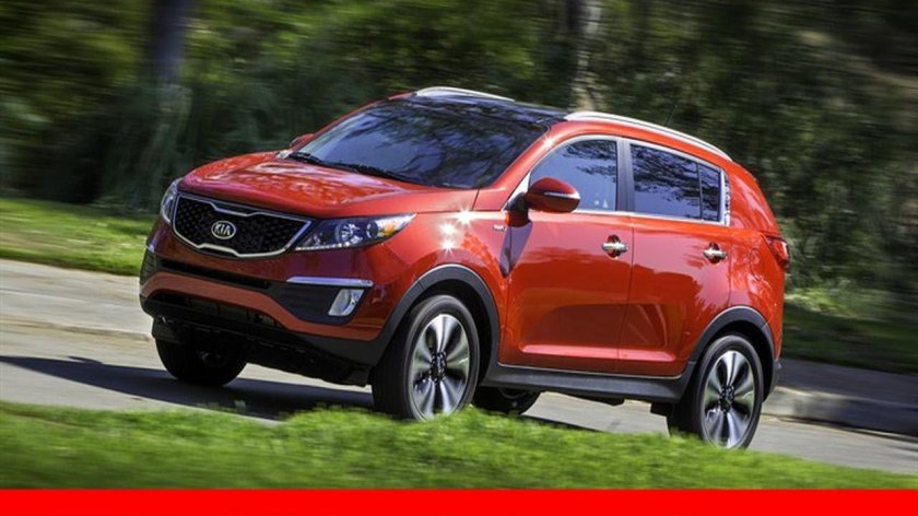 Красная машина Киа Спортейдж