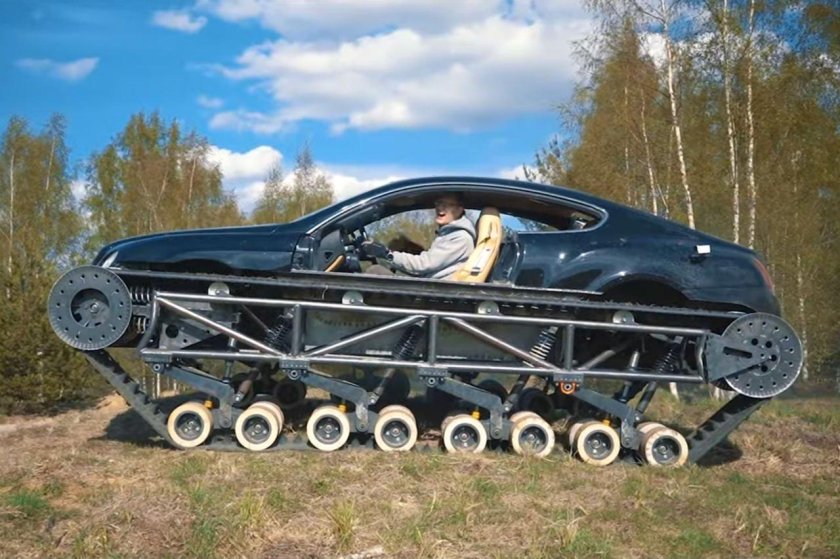 Бентли Континенталь на гусеницах