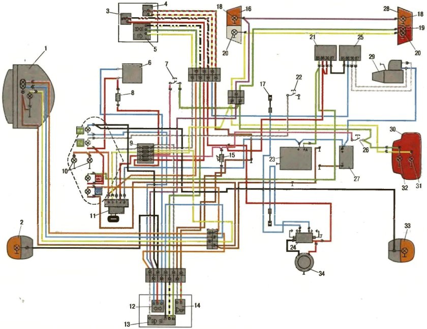 Электросхема мотоцикла Урал 8 103 10