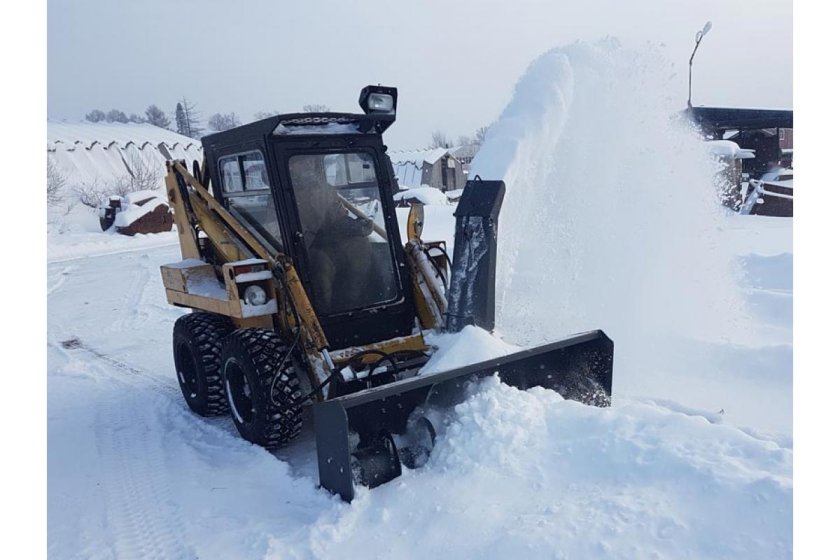 Снегометатель шнекороторный для минипогрузчика