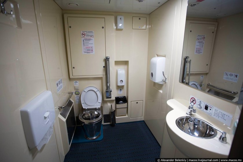 Биотуалет в вагоне РЖД