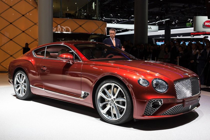 Bentley Continental gt 2020 красная