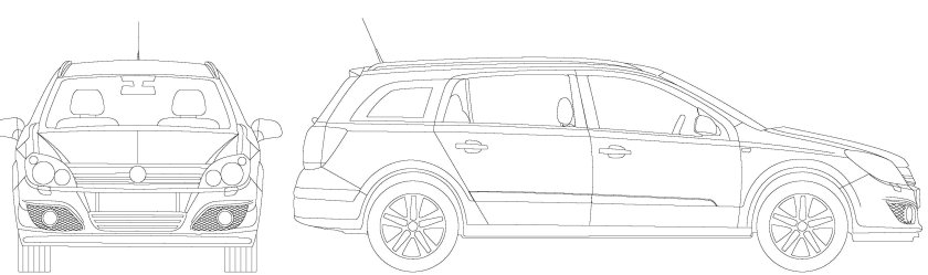 Opel Astra h Blueprint