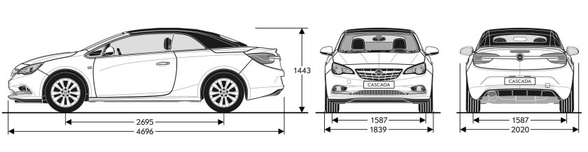 Opel Astra j седан габариты