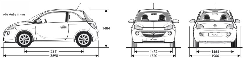 Opel Corsa d габариты