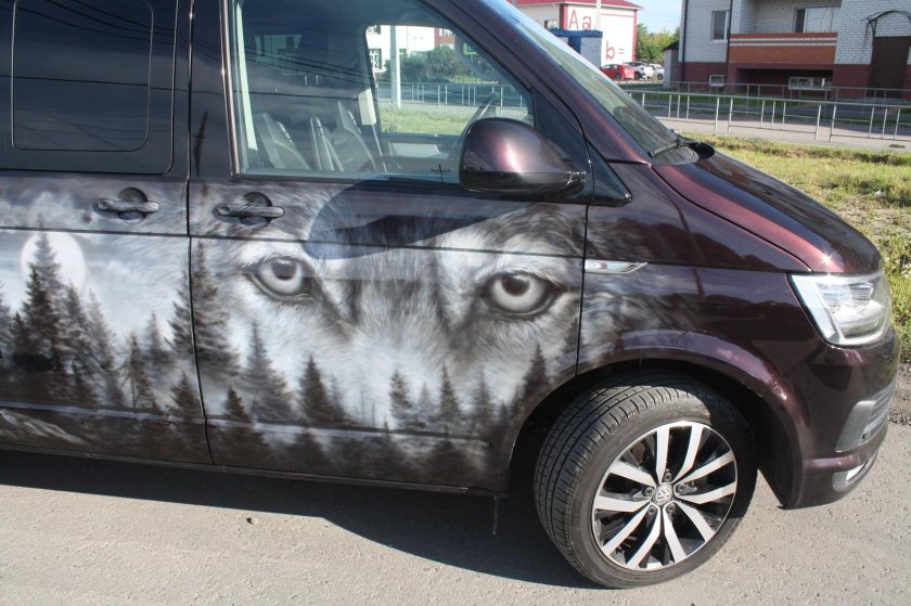 Аэрография волк