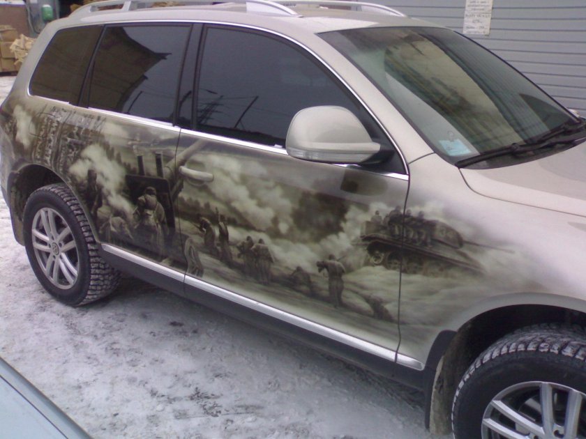 Военная аэрография на авто