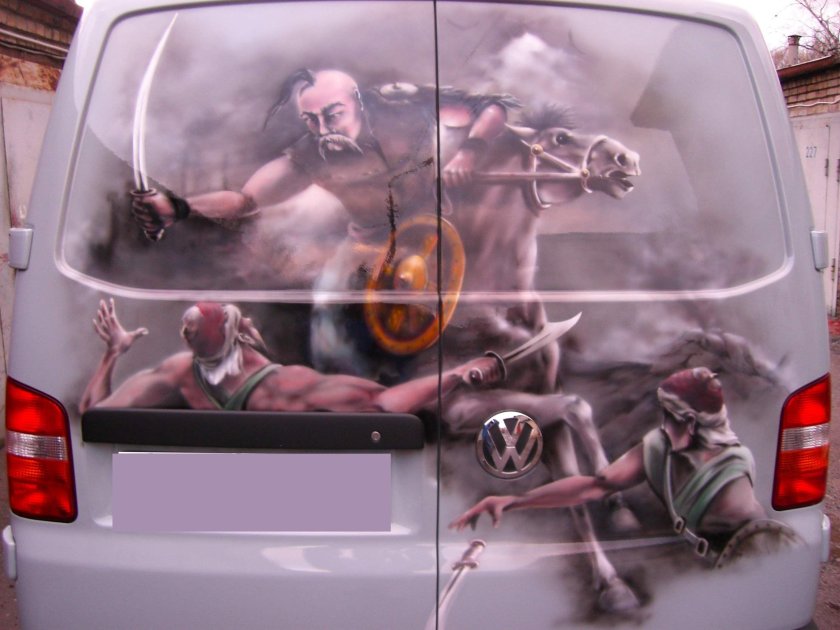 Аэрография на микроавтобусах