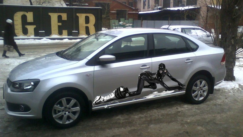 Винил на Фольксваген поло седан