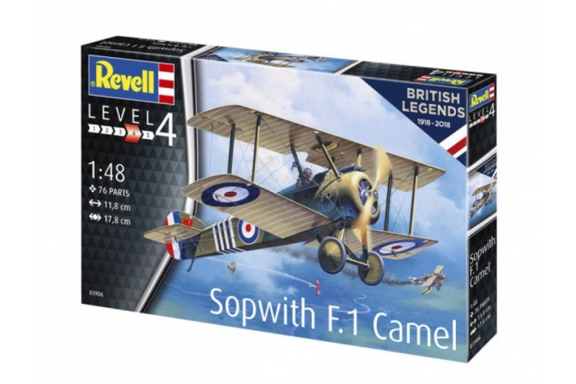 "Revell" 03906 модель сборная одноместный истребитель Sopwith 2f.1 Camel 1/48