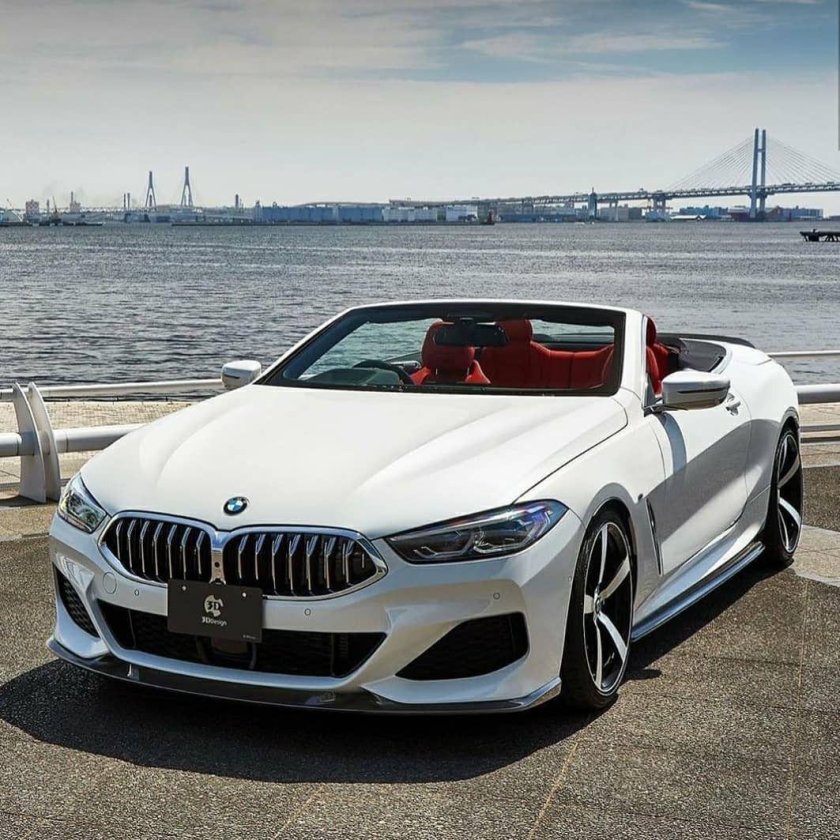 BMW 8 Cabrio 2021 White Top