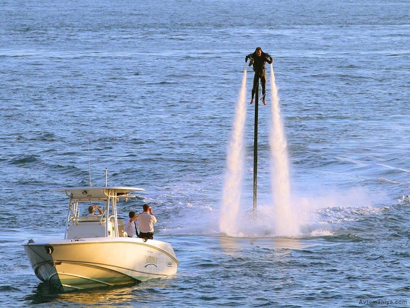 Реактивный ранец на воде