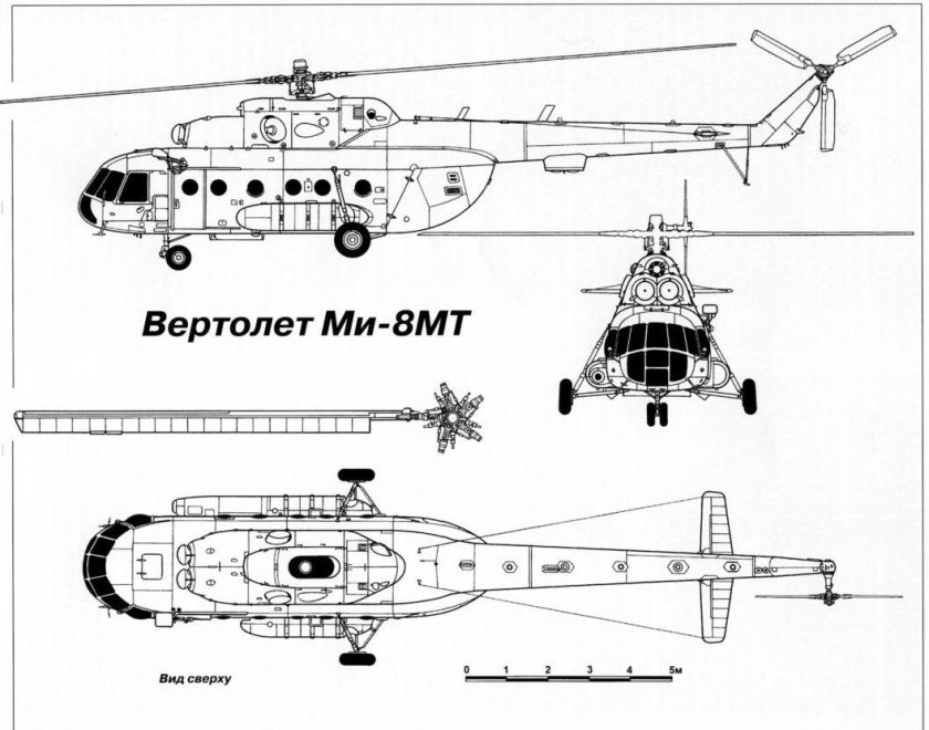 Схема вертолета ми-8