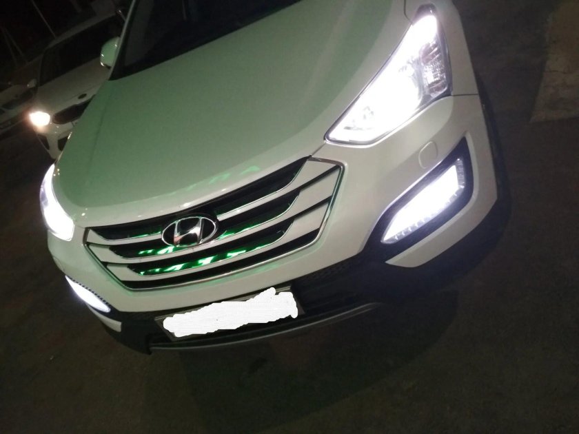 Led лампы Хендай Санта-Фе 3 туманки