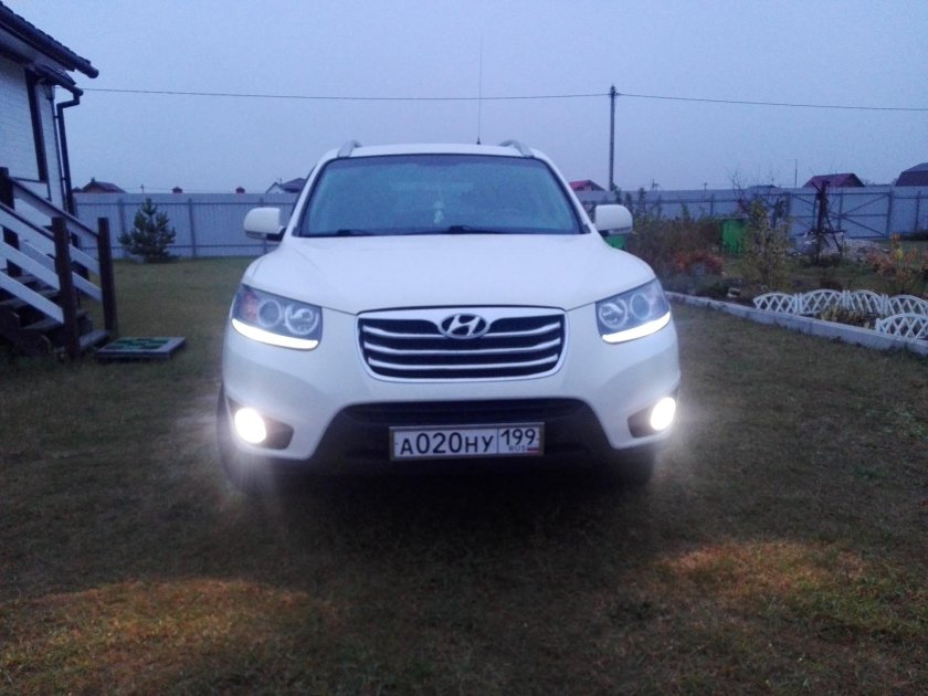 Противотуманки на Санта Фе 2 Рестайлинг
