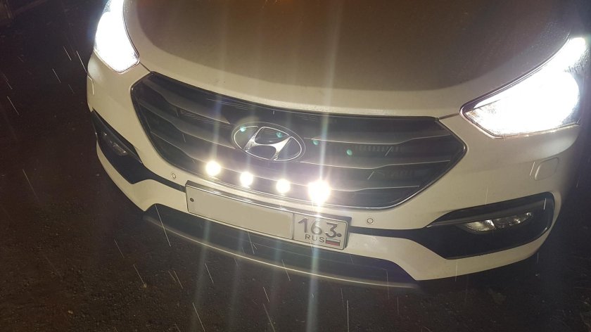 Доп свет на Санта Фе 3