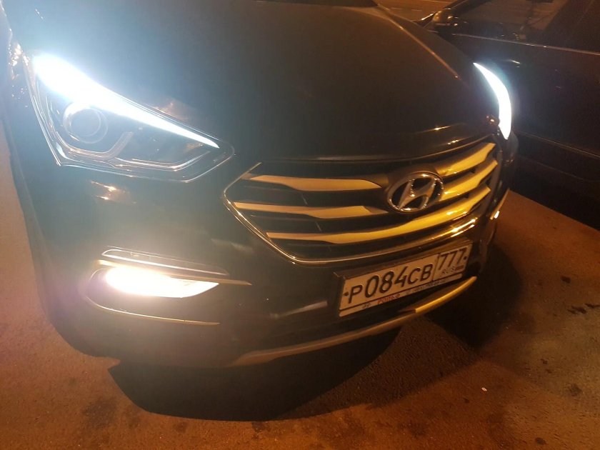 Santa Fe 3 лампы ближнего света