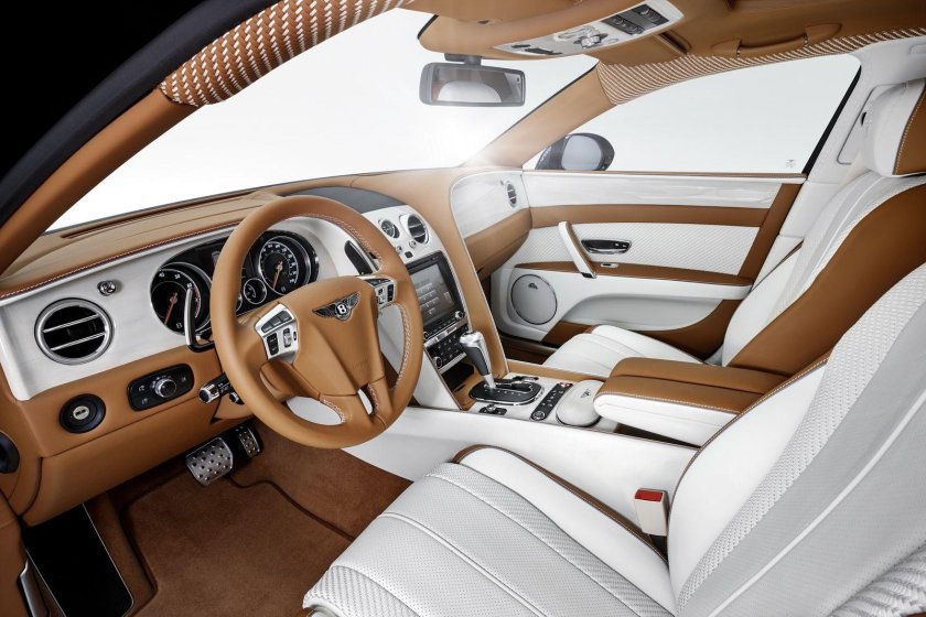 Bentley Continental gt белый салон