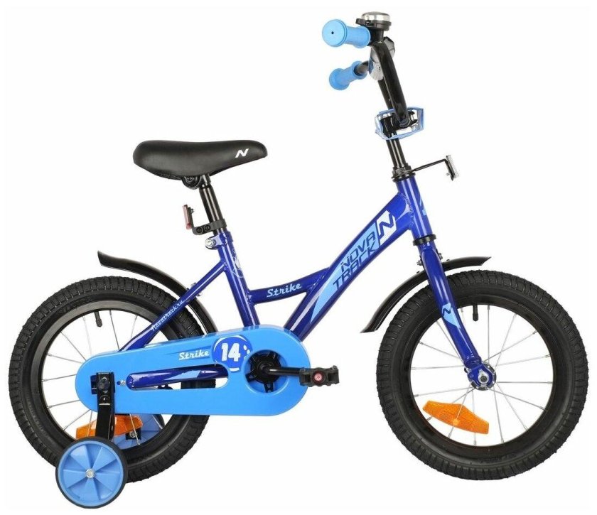 Велосипед Novatrack 18" Strike красный, тормоз нож, Крылья корот, защита а-Тип
